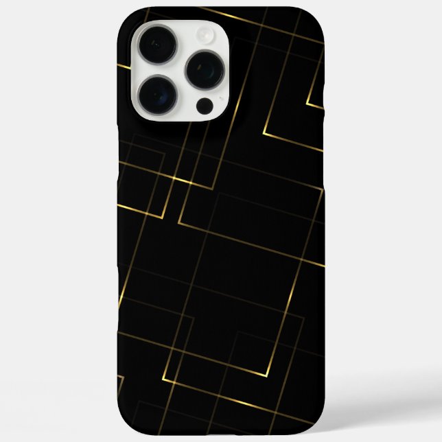 Coques Case-Mate iPhone Marbre noir et or élégant (Verso)