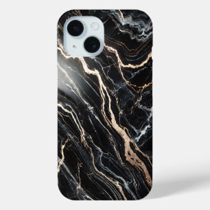 Coque Case-Mate iPhone Marbre noir et Veines or