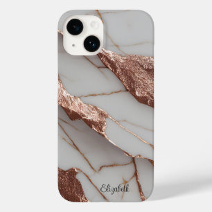 Coque Case-Mate iPhone Marbre Pailleté Cuivre Tendance