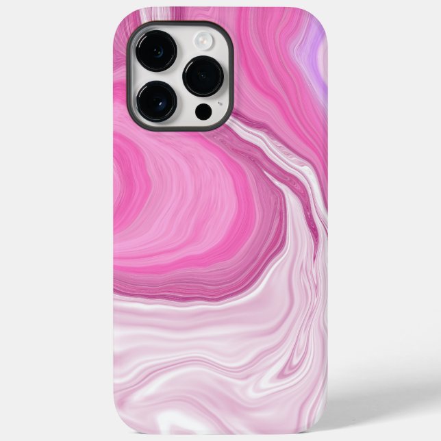 Coques Case-Mate iPhone Marbre rose et blanc Faux (Verso)