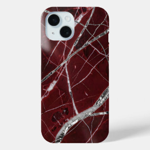 Coque Case-Mate iPhone Marbre rouge brillant de luxe