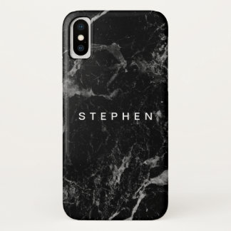 Case-Mate iPhone Case Marbre simple noir moderne élégant