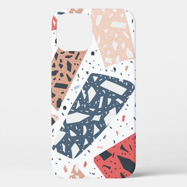 Coques Case-Mate iPhone Marbre sol Terrazzo sans couture motif dessinée à  (Verso)