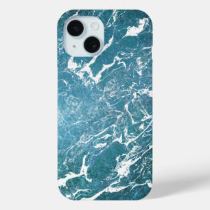 Coque Pour iPhone 15 marbre turquoise