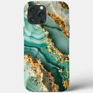 Case-Mate iPhone Case Marbre Vert Et Or Élégant