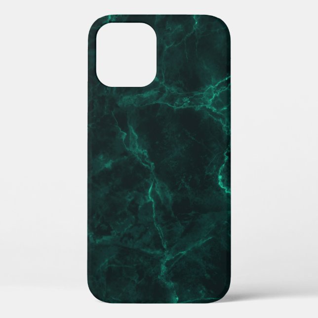Coques Case-Mate iPhone Marbre vert foncé, texture transparente. (Verso)