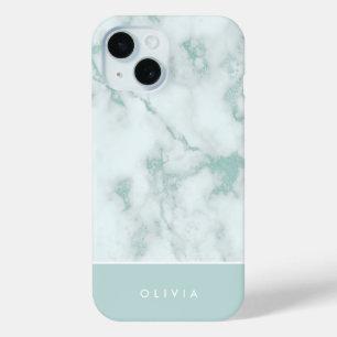Coque Case-Mate iPhone Marbre vert mer Personnalisé