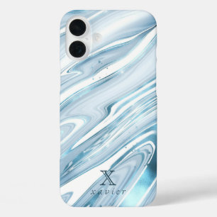 Coque Pour iPhone 16 Plus Marbre vert Tosca personnalisable