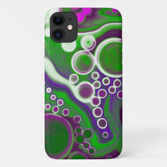 Coques Case-Mate iPhone Marbre violet et vert (Dos)