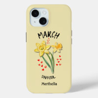 Marche Jaune Mois de naissance Fleur Nom personnal