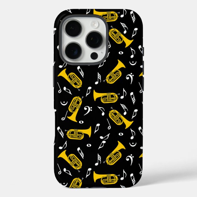 Coques Case-Mate iPhone Marching Baritone Music Notes Bass Clefs (Verso)