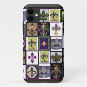 Coque Case-Mate Pour iPhone Mardi Gras Célébration du collage fleur de lis