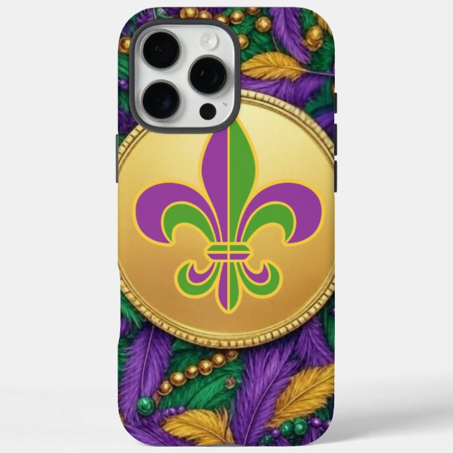 Coques Case-Mate iPhone Mardi Gras Fleur de lis (Verso)