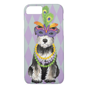 Coque iPhone 8/7 Mardi Gras Mini Schnauzer