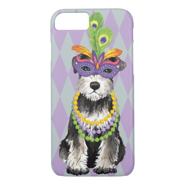 Coques Case-Mate iPhone Mardi Gras Mini Schnauzer (Dos)