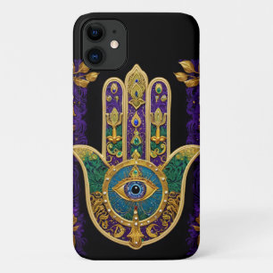 Case-Mate iPhone Case Mardi Gras Or Violet Vert Hamsas Art