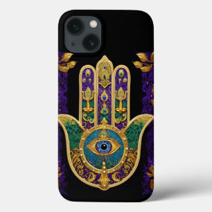 Case-Mate iPhone Case Mardi Gras Or Violet Vert Hamsas Art