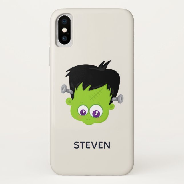 Coques Case-Mate iPhone Mare Green Frankenstein Monster face Halloween (Dos)