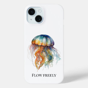 Coque Case-Mate iPhone Marée arc-en-ciel Méduse : Aquarelle
