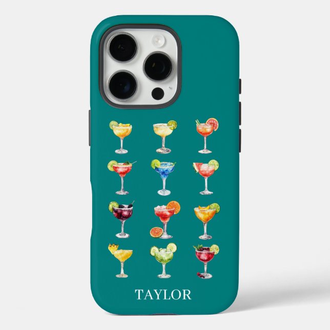 Coques Case-Mate iPhone Margarita N'importe Monogrammé (Verso)