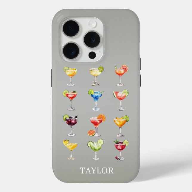 Coques Case-Mate iPhone Margarita N'importe Monogrammé (Verso)