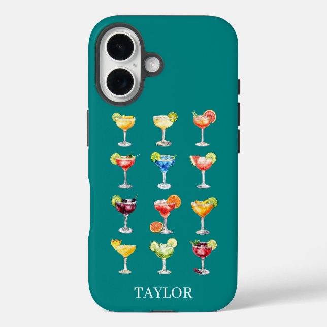 Coques Case-Mate iPhone Margarita N'importe Monogrammé (Verso)