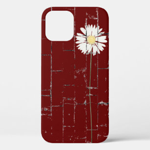 Case-Mate iPhone Case marguerite blanche sur brique rouge