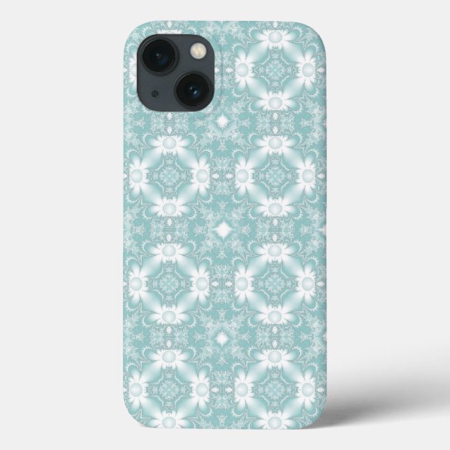 Coques Case-Mate iPhone Marguerite, Fleurs de marais en bleu glace (Verso)