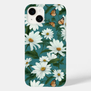 Coque Case-Mate iPhone Marguerites blanches et papillons