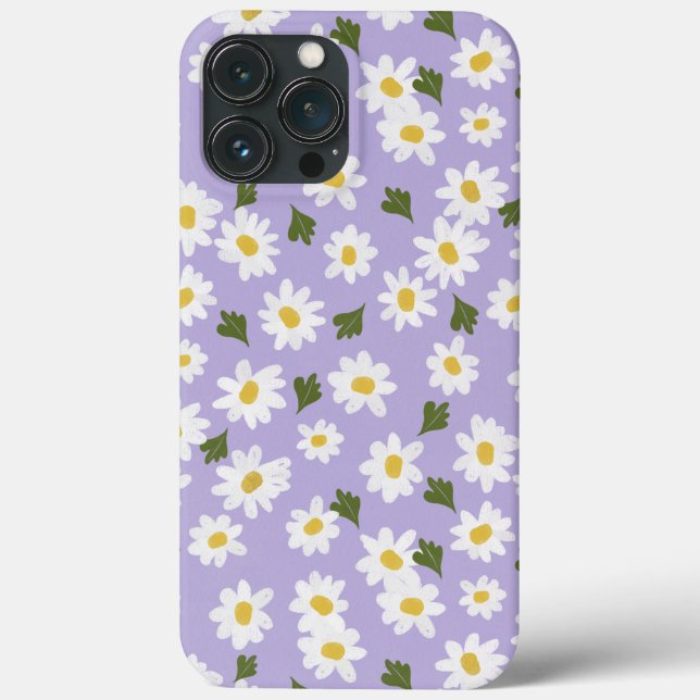 Coques Case-Mate iPhone Marguerites blanches sur lavande (Verso)
