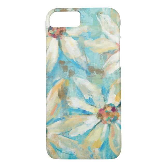 Coques Case-Mate iPhone Marguerites blanches sur le bleu (Dos)