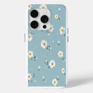 Coque Case-Mate iPhone Marguerites Bleues Douces – Motif Floral Frais