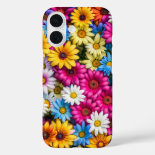 Coque Pour iPhone 16 Marguerites colorées #55 -