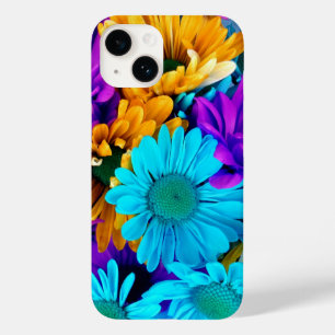 Coque Case-Mate iPhone Marguerites Or Pourpre Et Turquoise