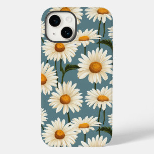 Coque Case-Mate iPhone Marguerites sur bleu