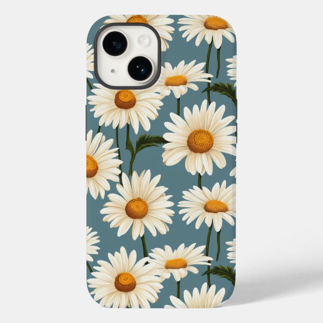 Coques Case-Mate iPhone Marguerites sur bleu (Verso)