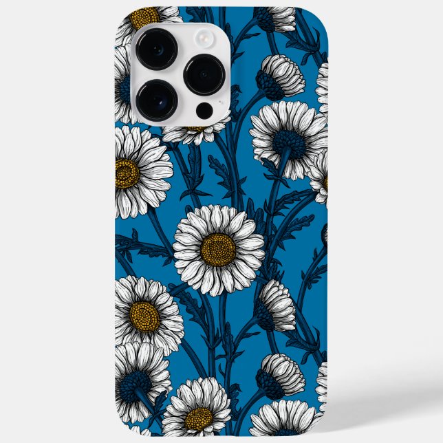 Coques Case-Mate iPhone Marguerites sur bleu (Verso)