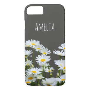 Coque iPhone 8/7 Marguerites sur Grey