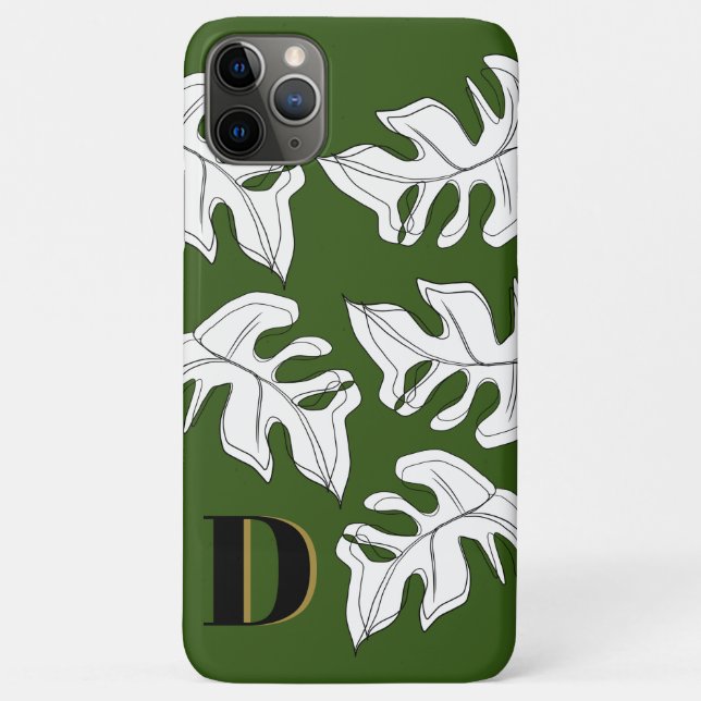 Coques Case-Mate iPhone Mariage botanique Monstera noir blanc (Dos)