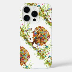 Coques iPhone 16 Pro Mariage d'arbre à fleurs lunaires