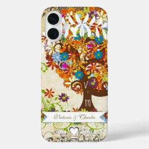 Coques iPhone 16 Plus Mariage d'arbre à fleurs lunaires