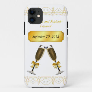 Case-Mate iPhone Case Mariage ou Fiançailles en or de verre de champagne