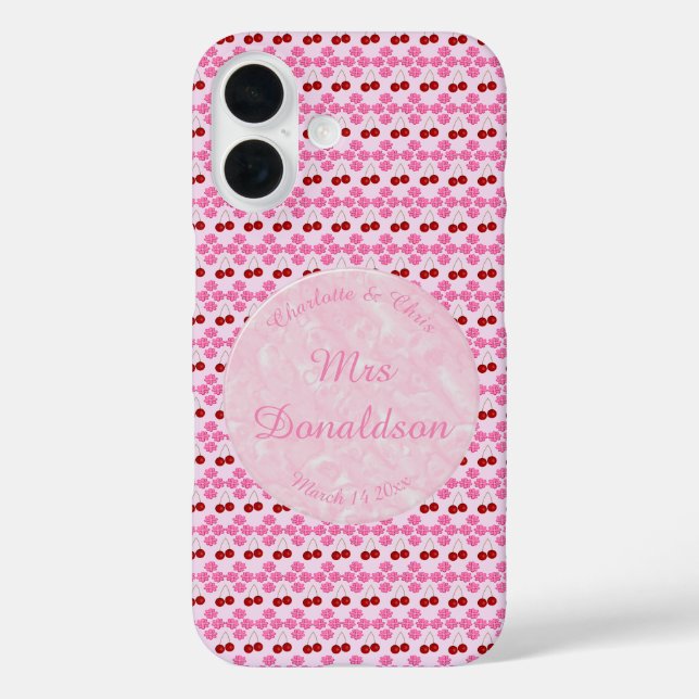 Coques Case-Mate iPhone Mariage Printanier Rose Cerisier Fleur de cerisier (Verso)