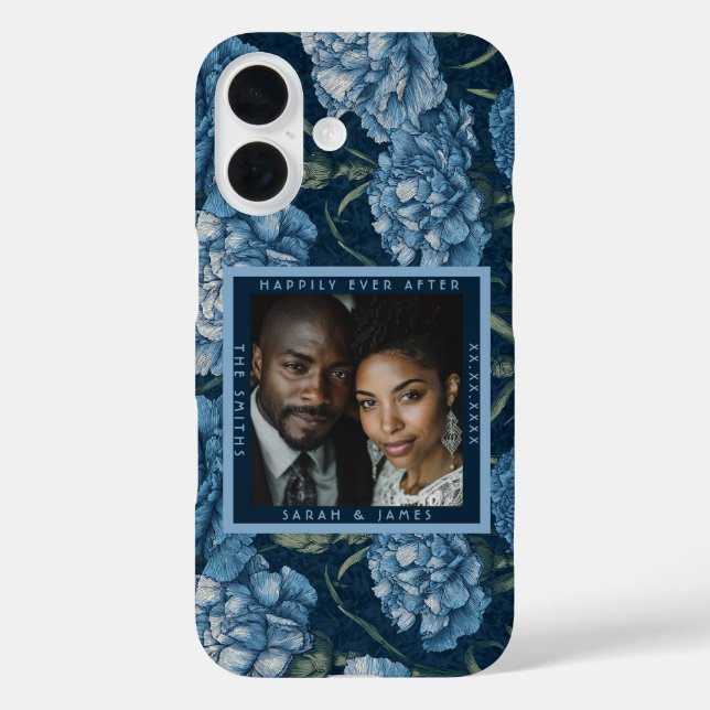 Coques Case-Mate iPhone Mariage Rétro avec Accent de Œillet Chic (Verso)