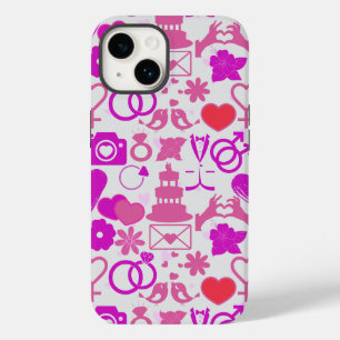 Coque Case-Mate iPhone Mariage rose ornements motif 03