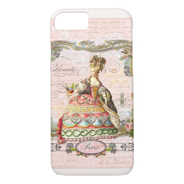 Coques Case-Mate iPhone Marie Antoinette en rose (Dos)