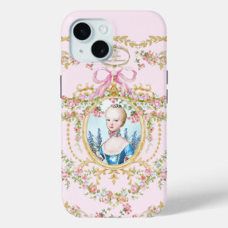 Coque Case-Mate iPhone Marie Antoinette pink rose frame iphone