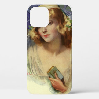 Etui iPhone Case-Mate Mariée vintage tenant une Bible, mariage religieux