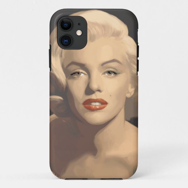 Coques Case-Mate iPhone Marilyn grise graphique (Dos)