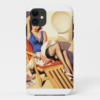 Coque Case-Mate Pour iPhone Marin de chaise de pont Pin Up Girl